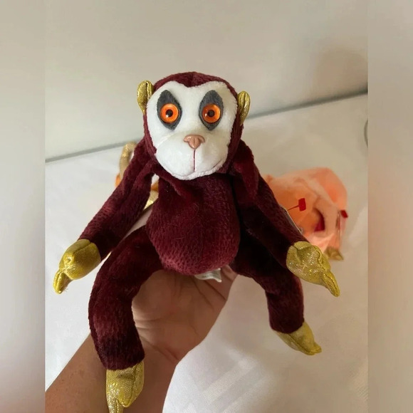 Vintage Ty Beanie Babies Lot of 3 Zodiac Collection -  Ox, Monkey & Pig - Picture 7 of 14